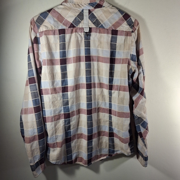 VTG Guess Women's Maroon & White Plaid Western Button Down Shirt Size XL - Picture 2 of 15